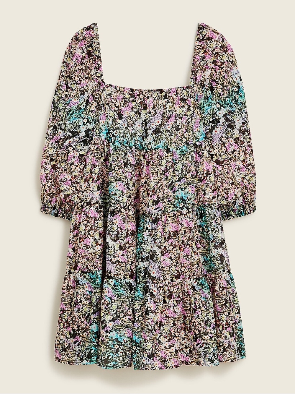J. Crew Puff-sleeve beach dress in watercolor floral